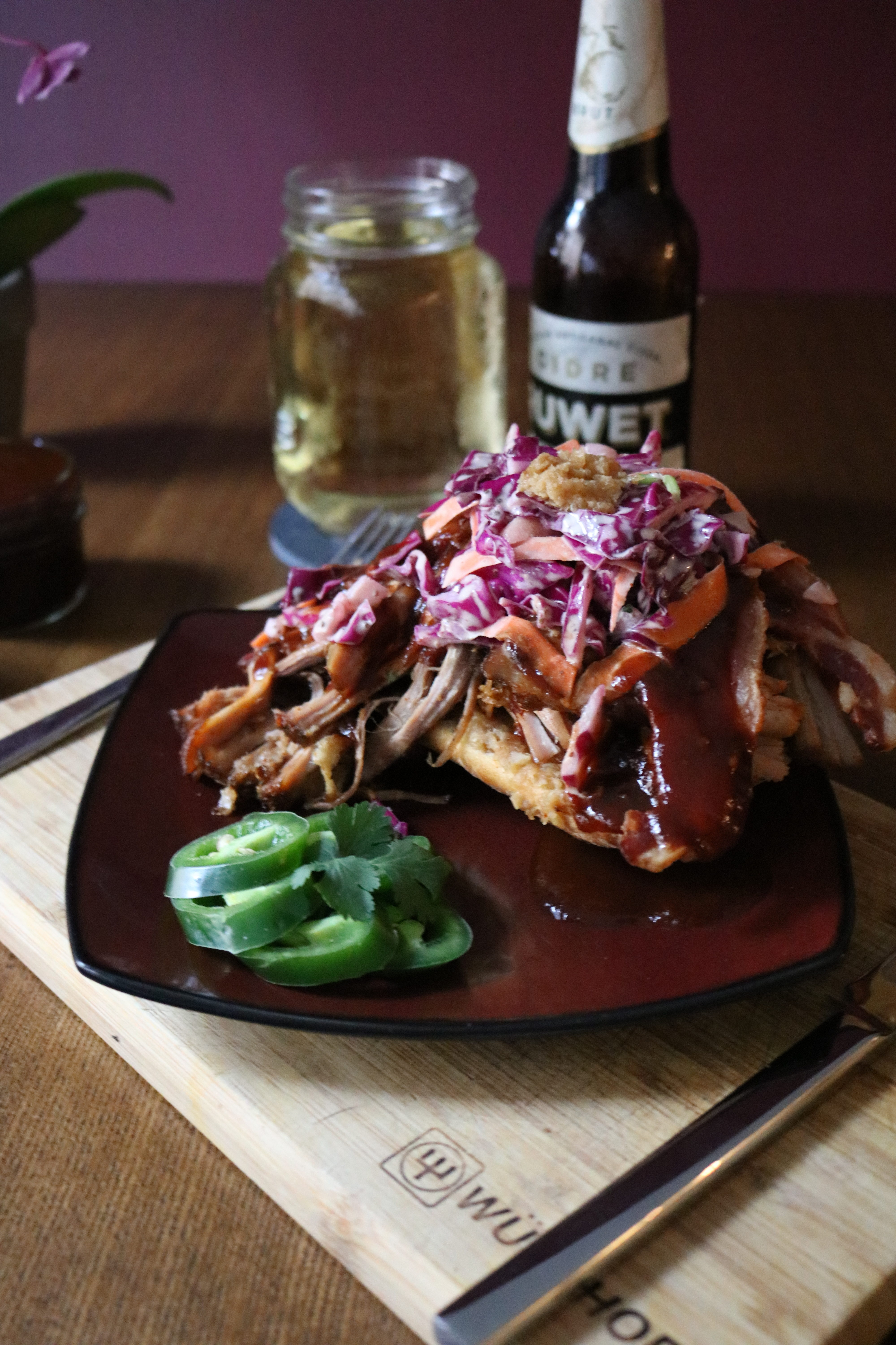 Pulled Pork Open-Faced Sandwich